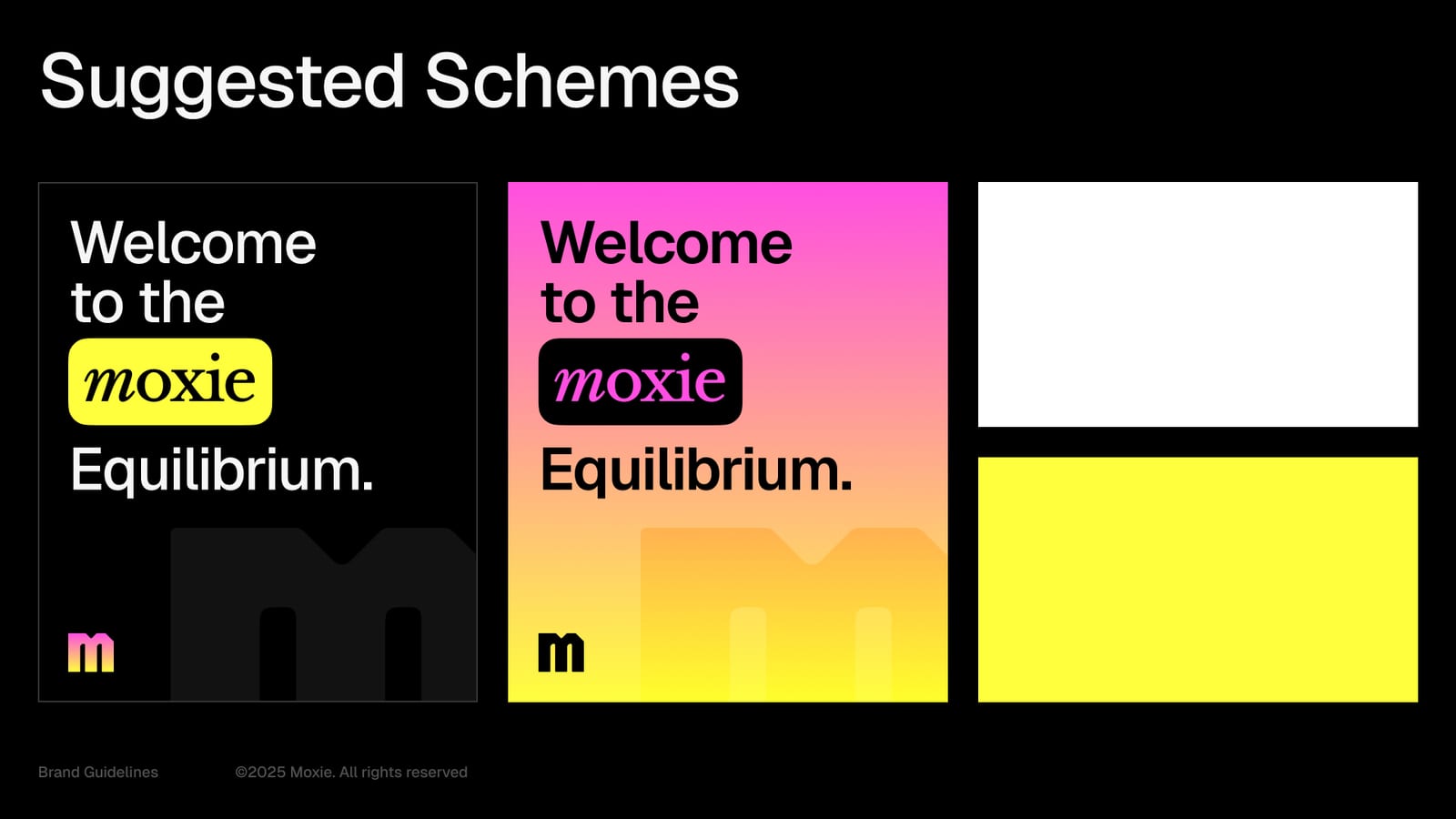 Suggested colour schemes