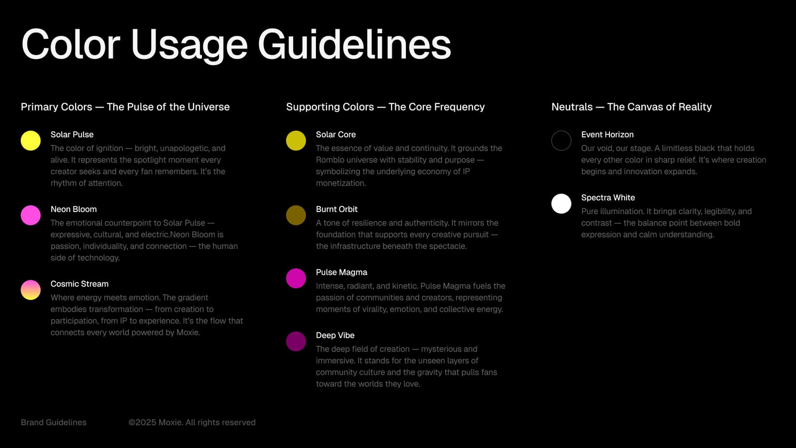 Colour usage guidelines